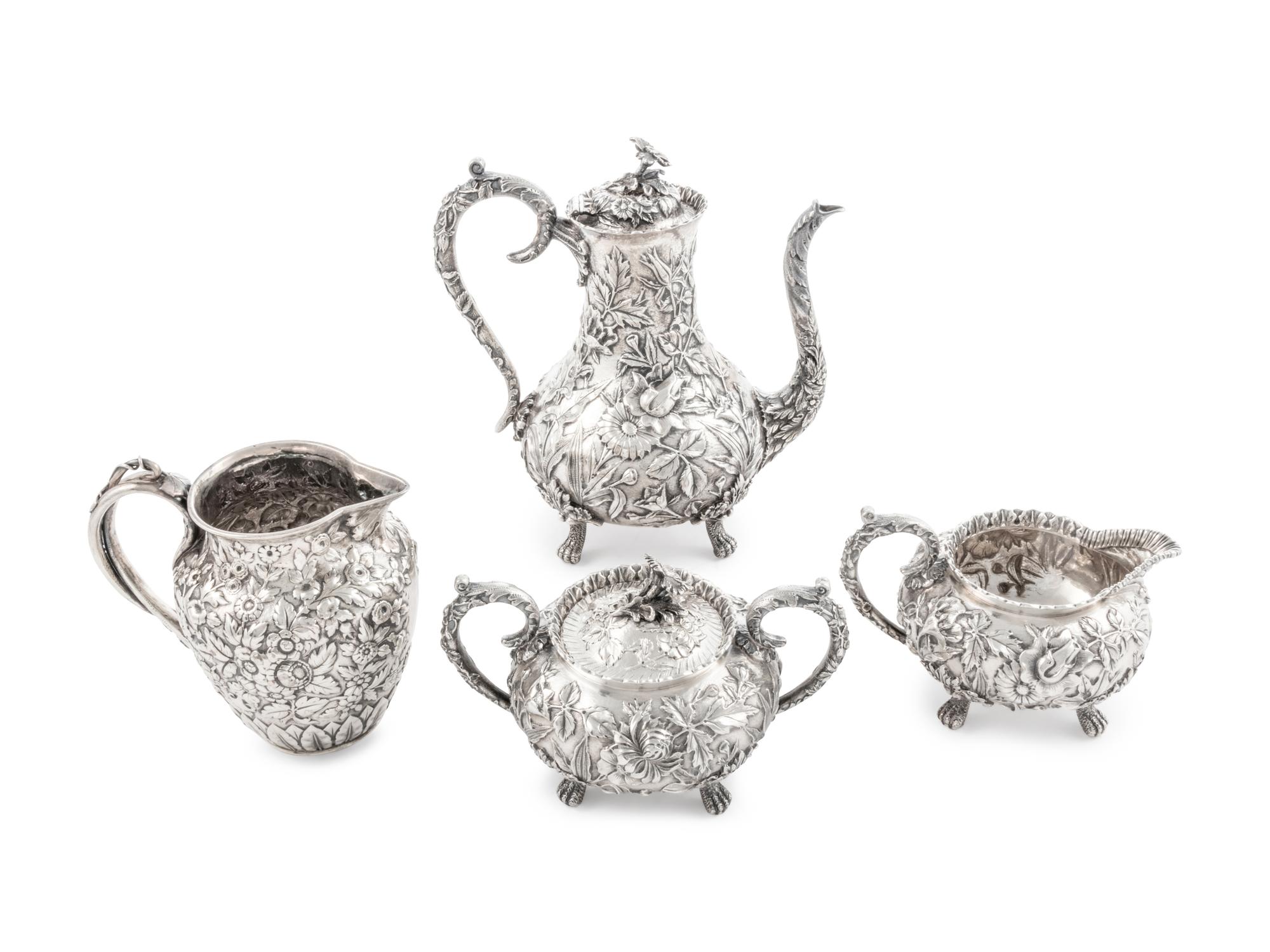 An American Silver Three-Piece Tea Service