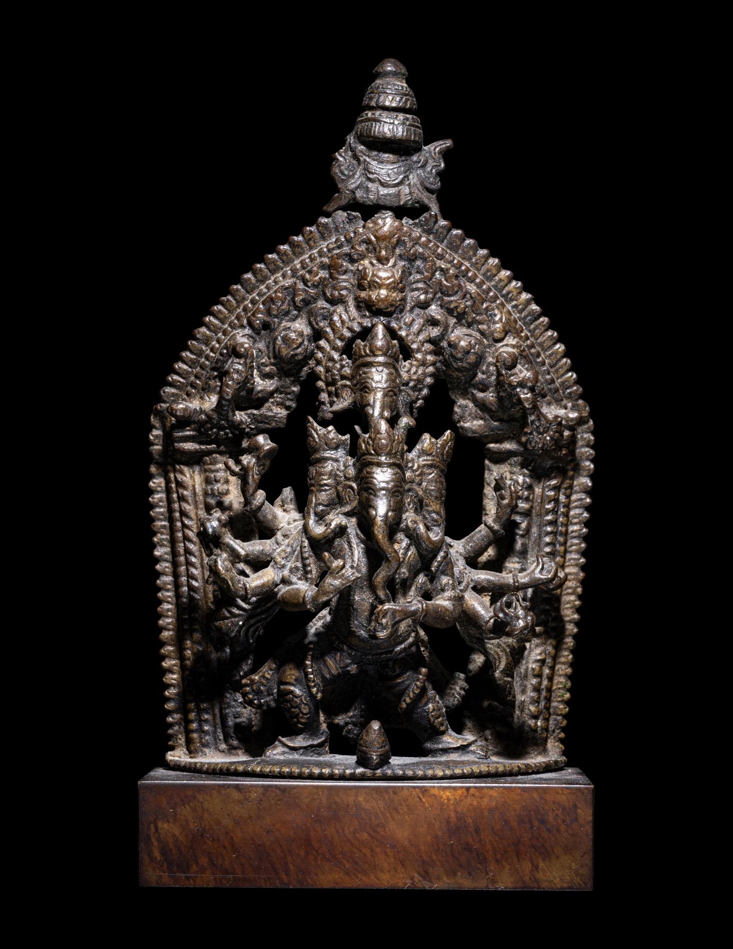A Nepalese Bronze Stele of Ganesha