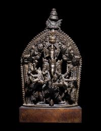 A Nepalese Bronze Stele of Ganesha