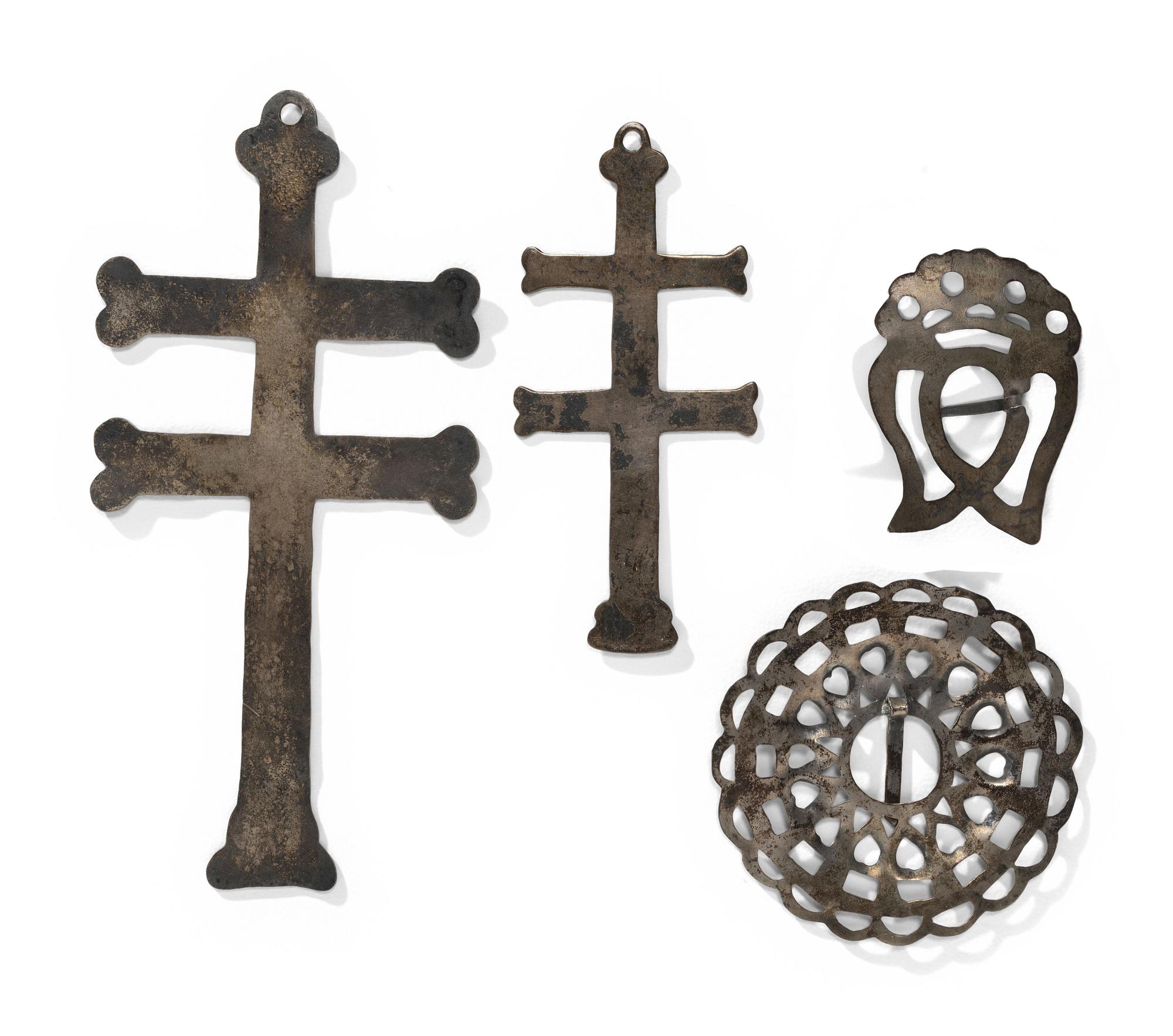 Northeastern Trade Silver Crosses and Brooches