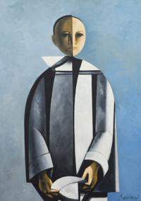 Duilio Barnabe, (Italian, 1914-1961), Figura di uomo, 1961