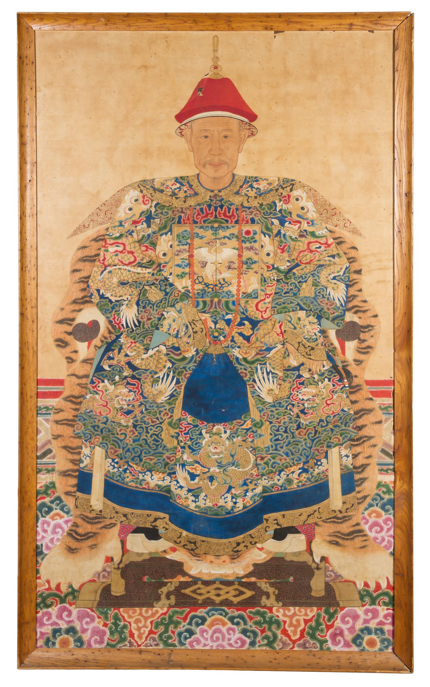A Chinese Ancestral Portrait 18TH/19TH CENTURY 62 x 35 3/4 inches. — 18TH/19TH CENTURY