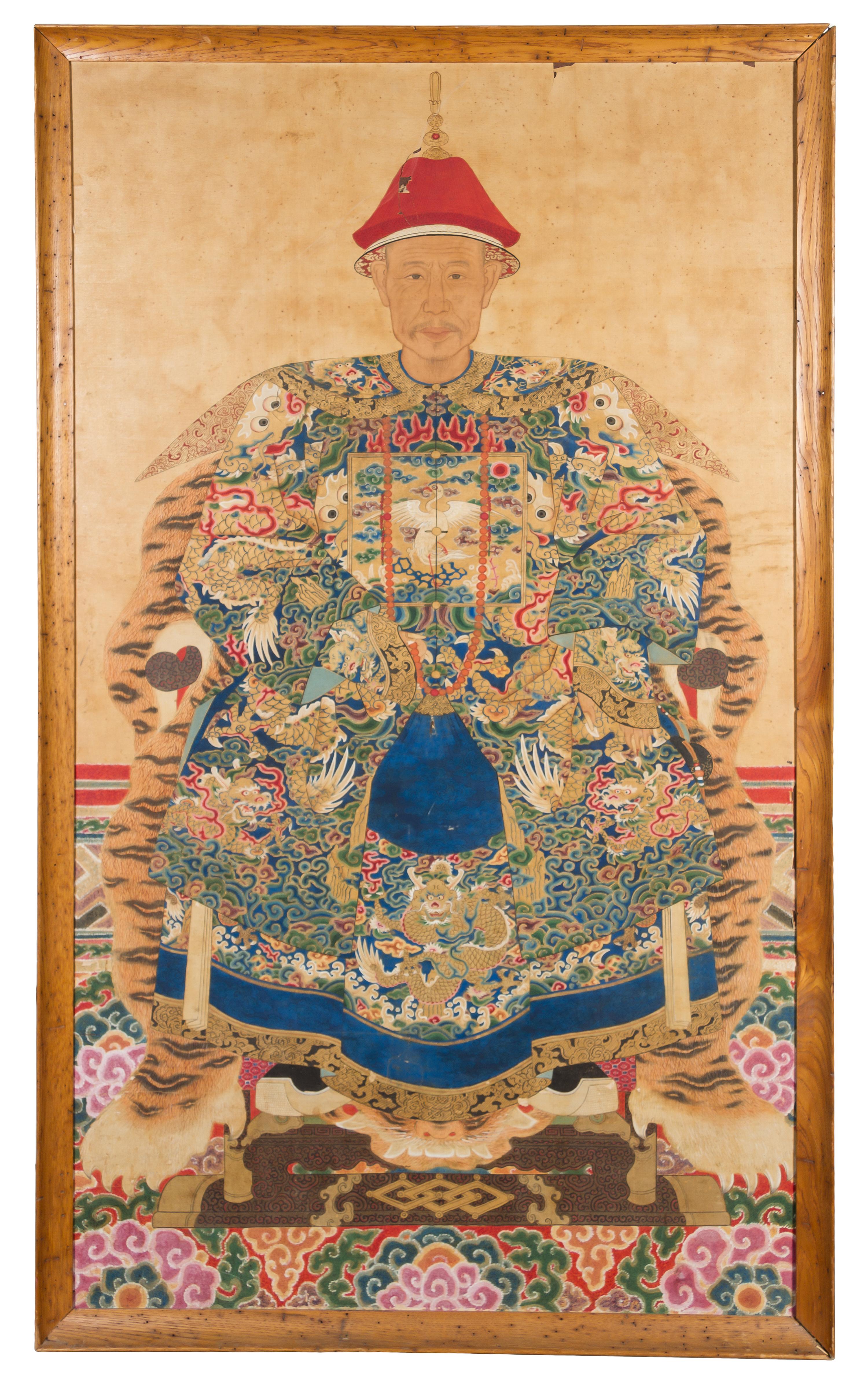 A Chinese Ancestral Portrait 18TH/19TH CENTURY 62 x 35 3/4 inches. — 18TH/19TH CENTURY