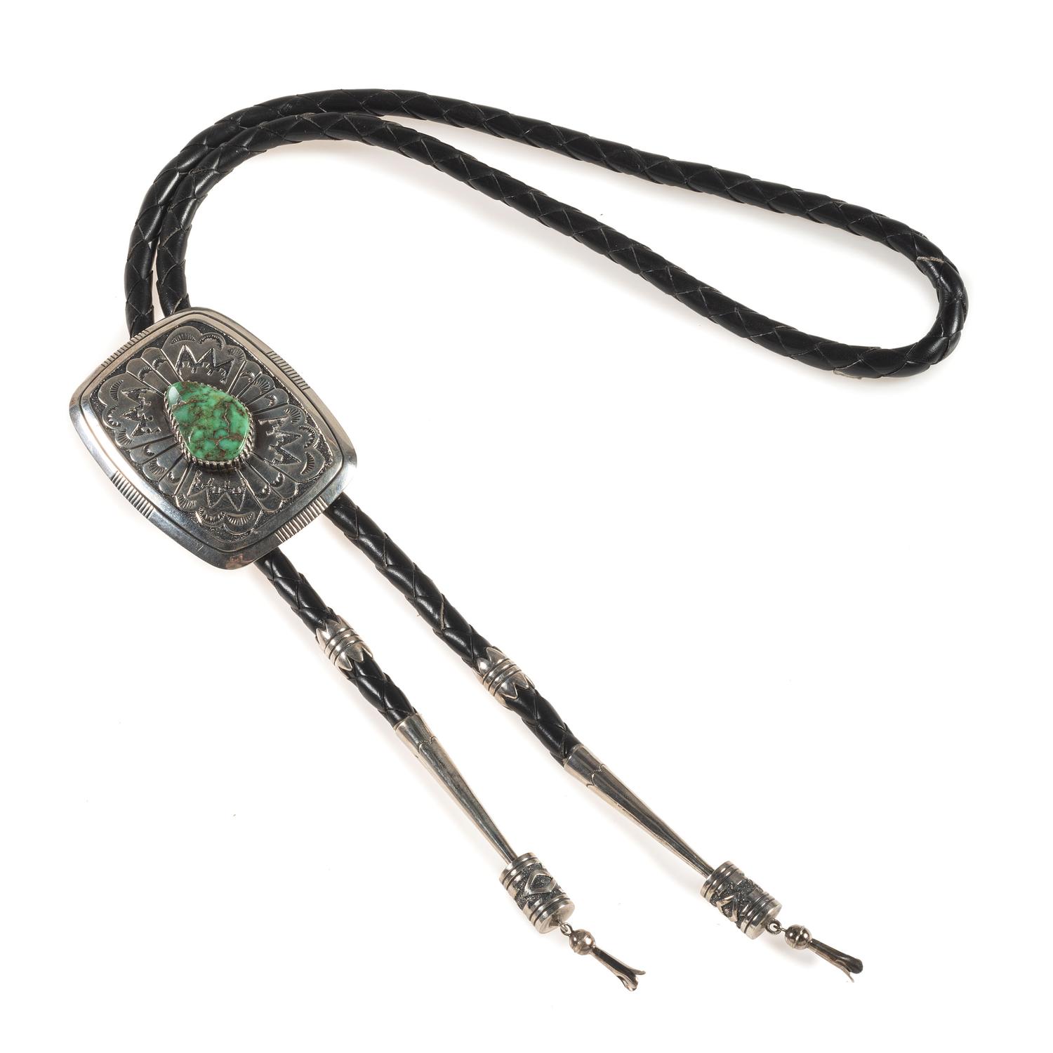 Sterling Silver and Turquoise Bolo Tie