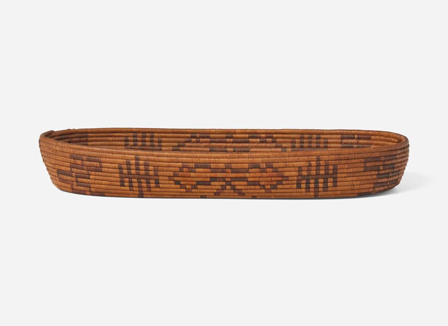 A group of four Yokuts woven baskets, California, early 20th century