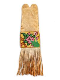Northern Plains Beaded Hide Tobacco Bag