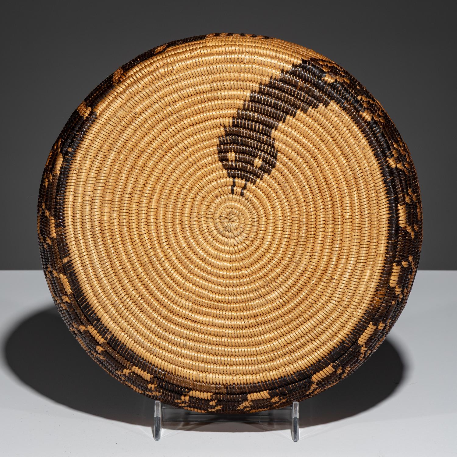 California Mission Basket, with Rattlesnake Design