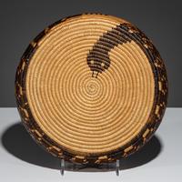 California Mission Basket, with Rattlesnake Design