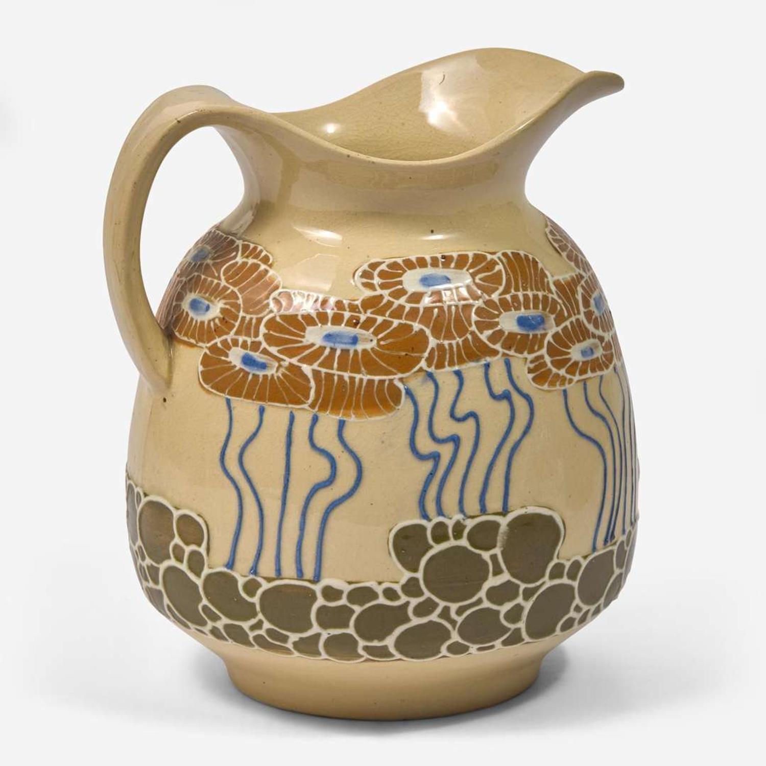 Frederick Hurten Rhead (British-American, 1880-1942) and Attributed Three Faience Vessels, USA, circa 1903