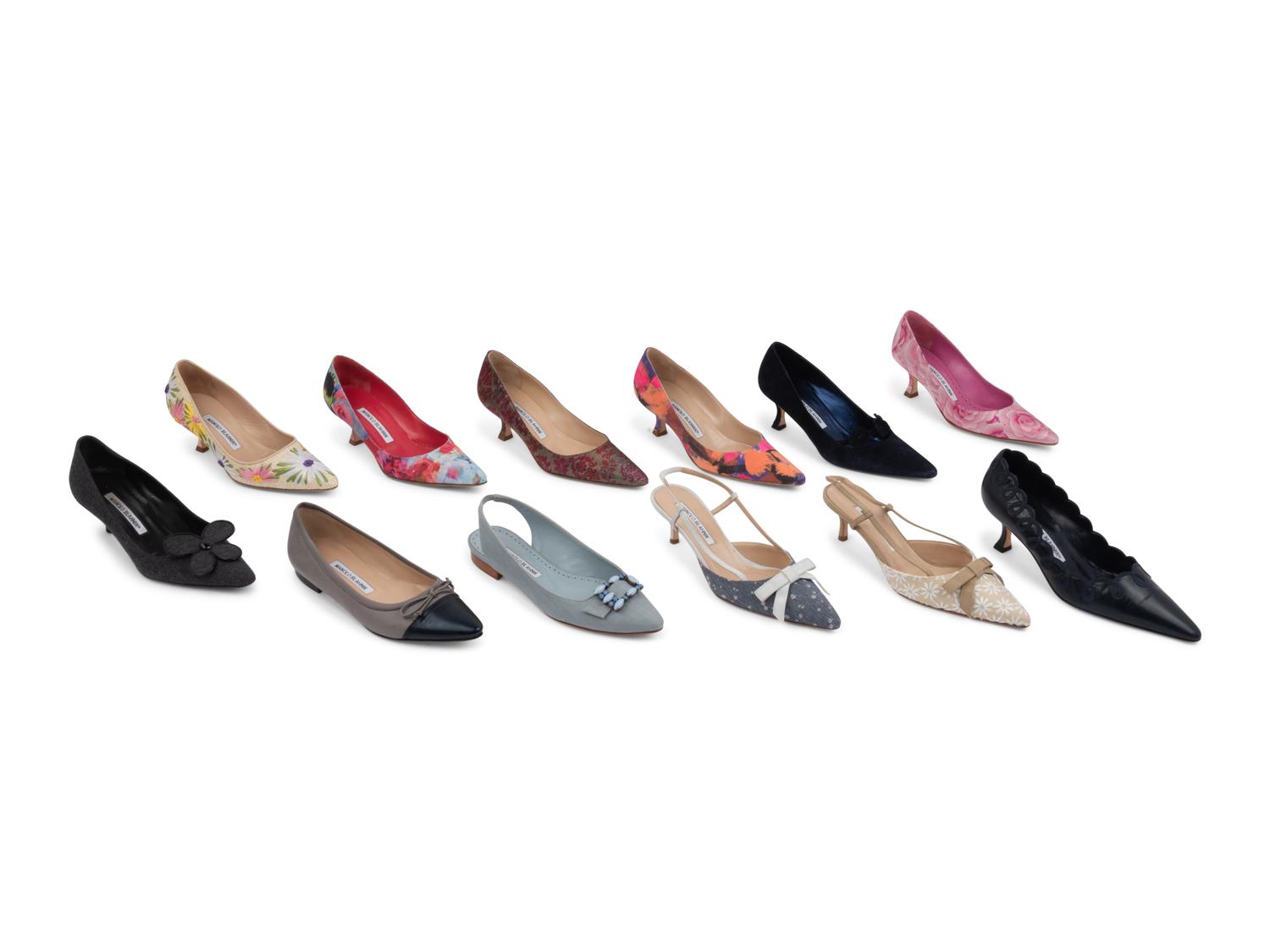 Twelve Pairs of Monolo Blahnik Shoes