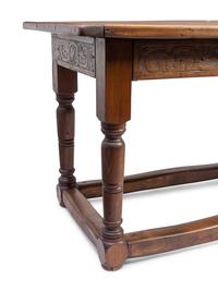 A Continental Walnut Refectory Table