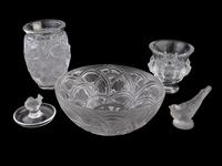 Four Lalique Glass Articles — 20TH CENTURY
