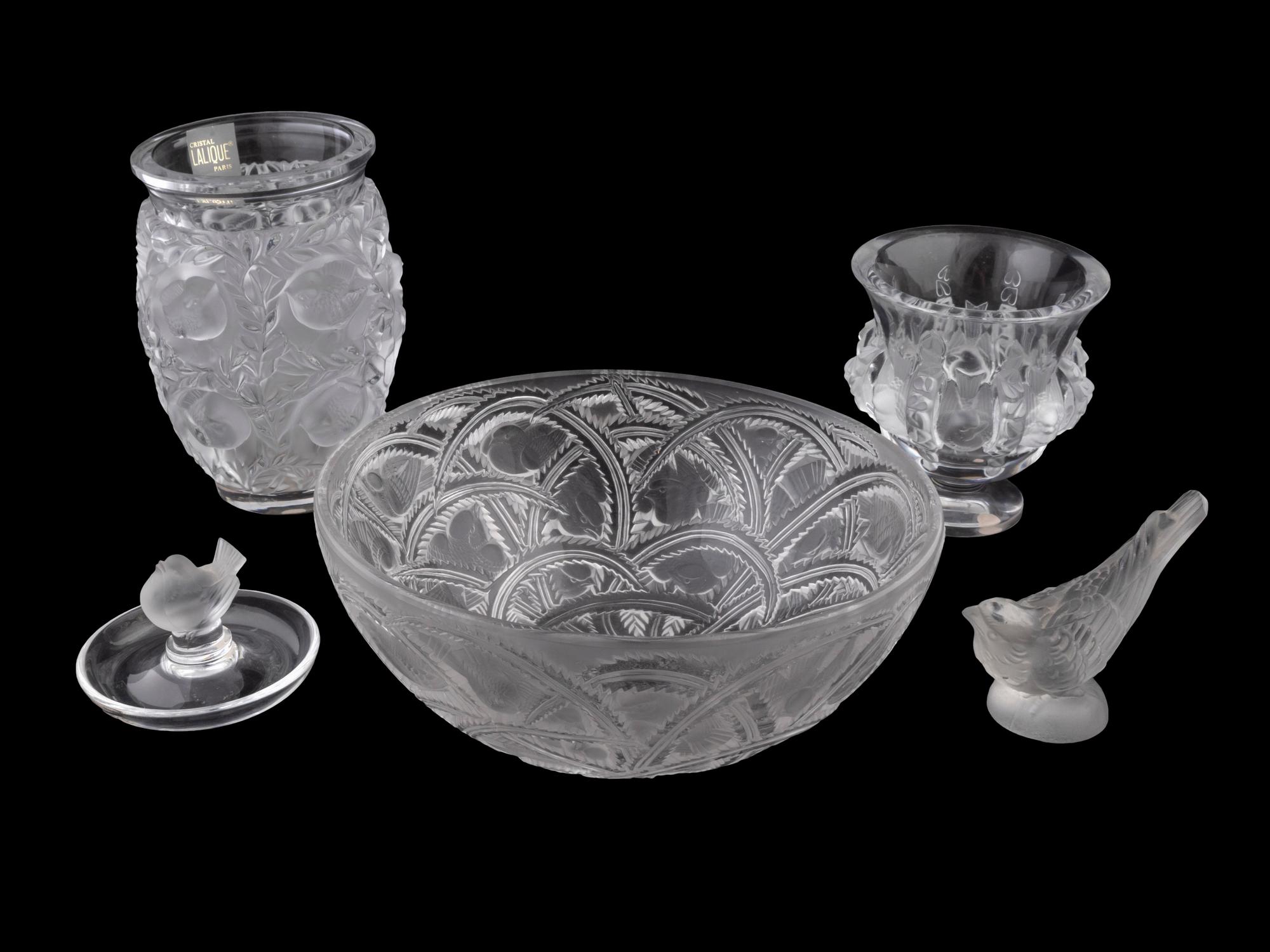 Four Lalique Glass Articles — 20TH CENTURY