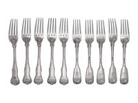 Eighteen George III/IV Silver Forks