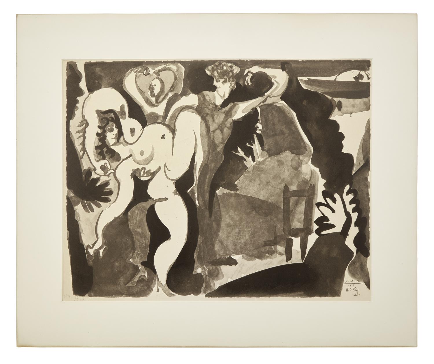 A pair of prints from T oros.15 lavis inédits. Poème de Pablo Neruda. Traduit par Jean Marcenac,1960 (Picador et danseurs VII; Picador et femme)