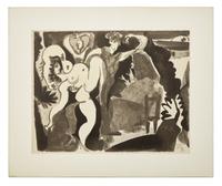 A pair of prints from T oros.15 lavis inédits. Poème de Pablo Neruda. Traduit par Jean Marcenac,1960 (Picador et danseurs VII; Picador et femme)