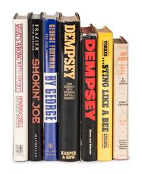 A Group of Seven Books on Boxing Including Signed Autograph Editions
