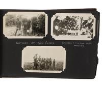 [WORLD WAR II]. Photograph album detailing the experiences of two Indiana military units in the Pacific Theater. Oro Bay, New Guinea, and Tacloban & Leyte, Philippines: n.p., 1944-1945.