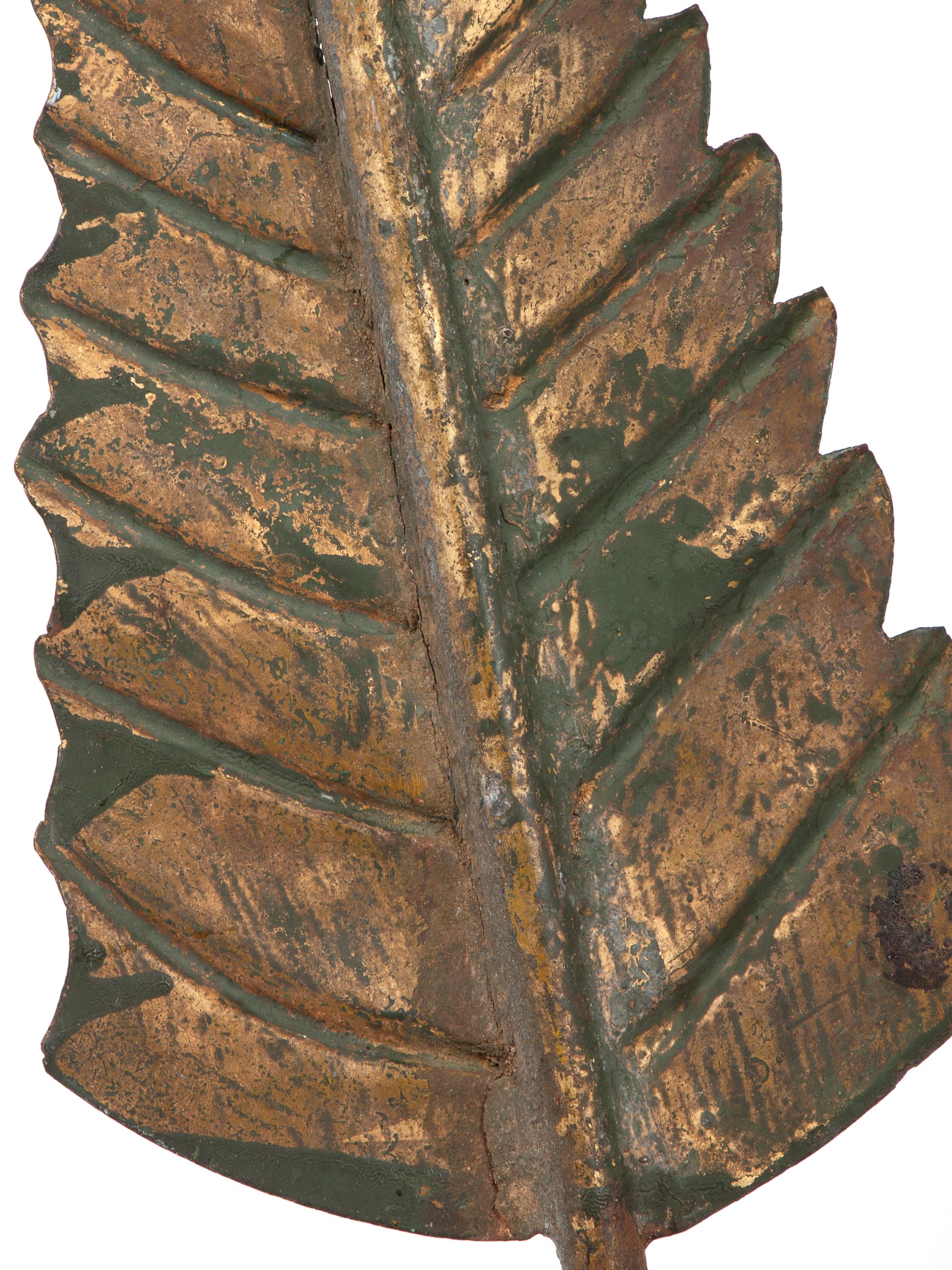 A Gilt Copper Quill Weather Vane