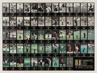 An Uncut Sheet of 1998 Masters Champions of Golf Cards (Tiger Woods Rookie)