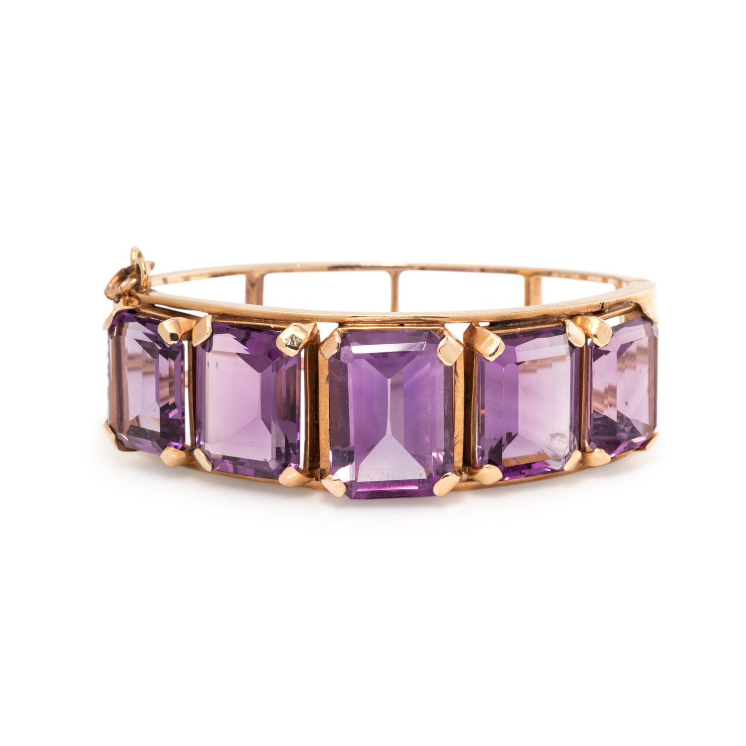 AMETHYST BANGLE BRACELET