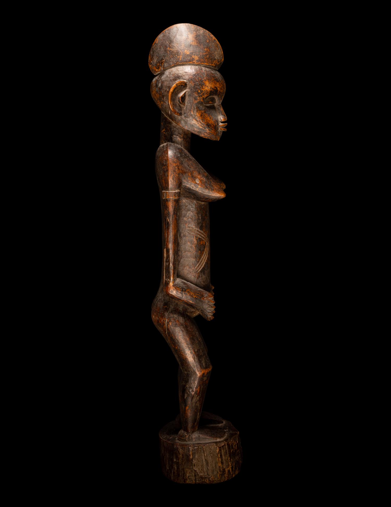 A Baule Wood Standing Female Figure