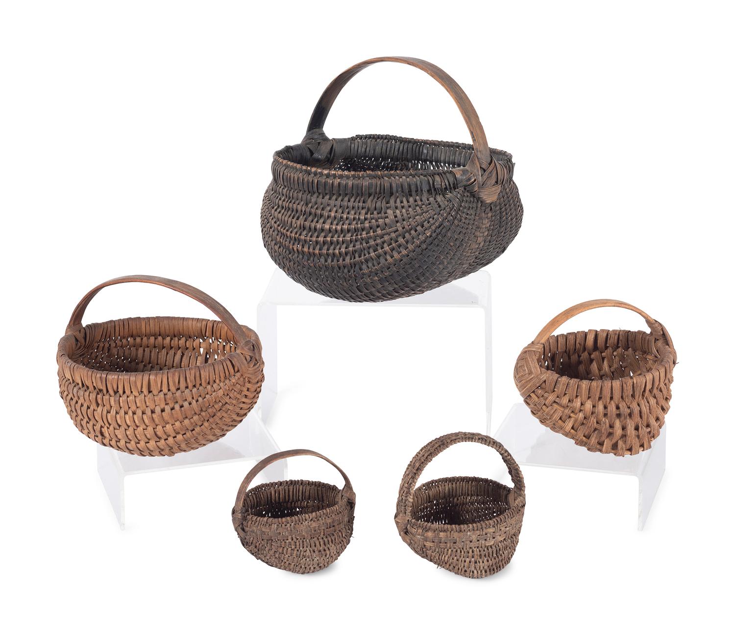 Five Woven Buttocks Baskets