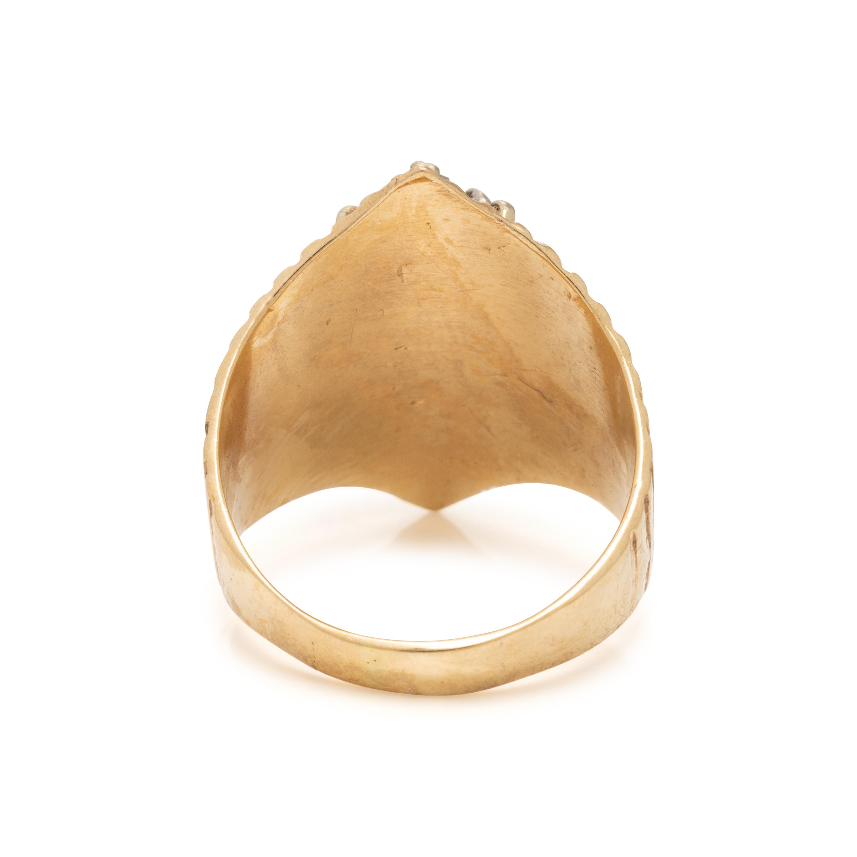 Diamond and Yellow Gold Cluster Ring