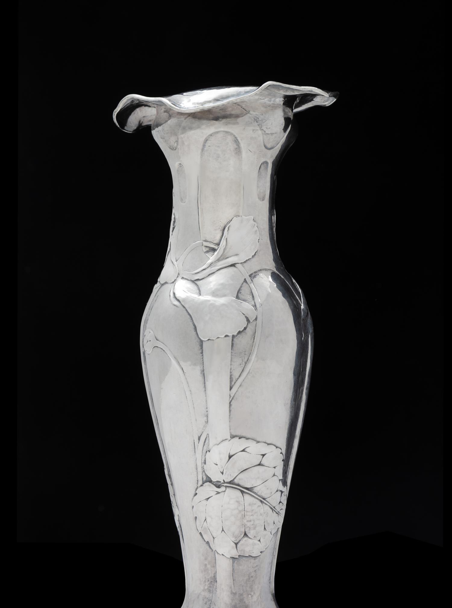 A Gorham Martelé Silver Vase