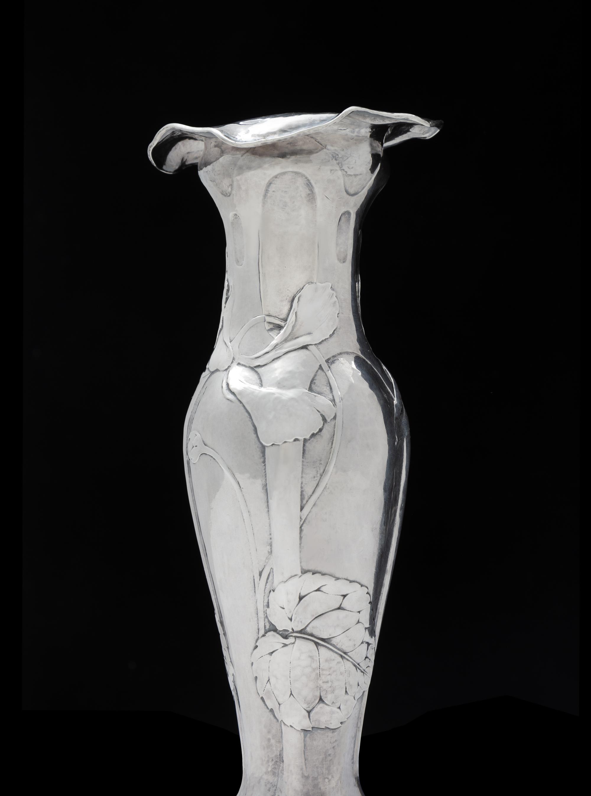 A Gorham Martelé Silver Vase