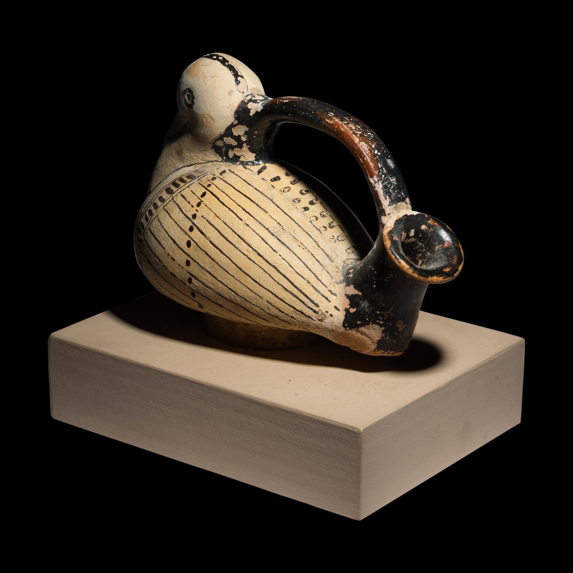 An Attic Terracotta Askos in the Form of a Duck