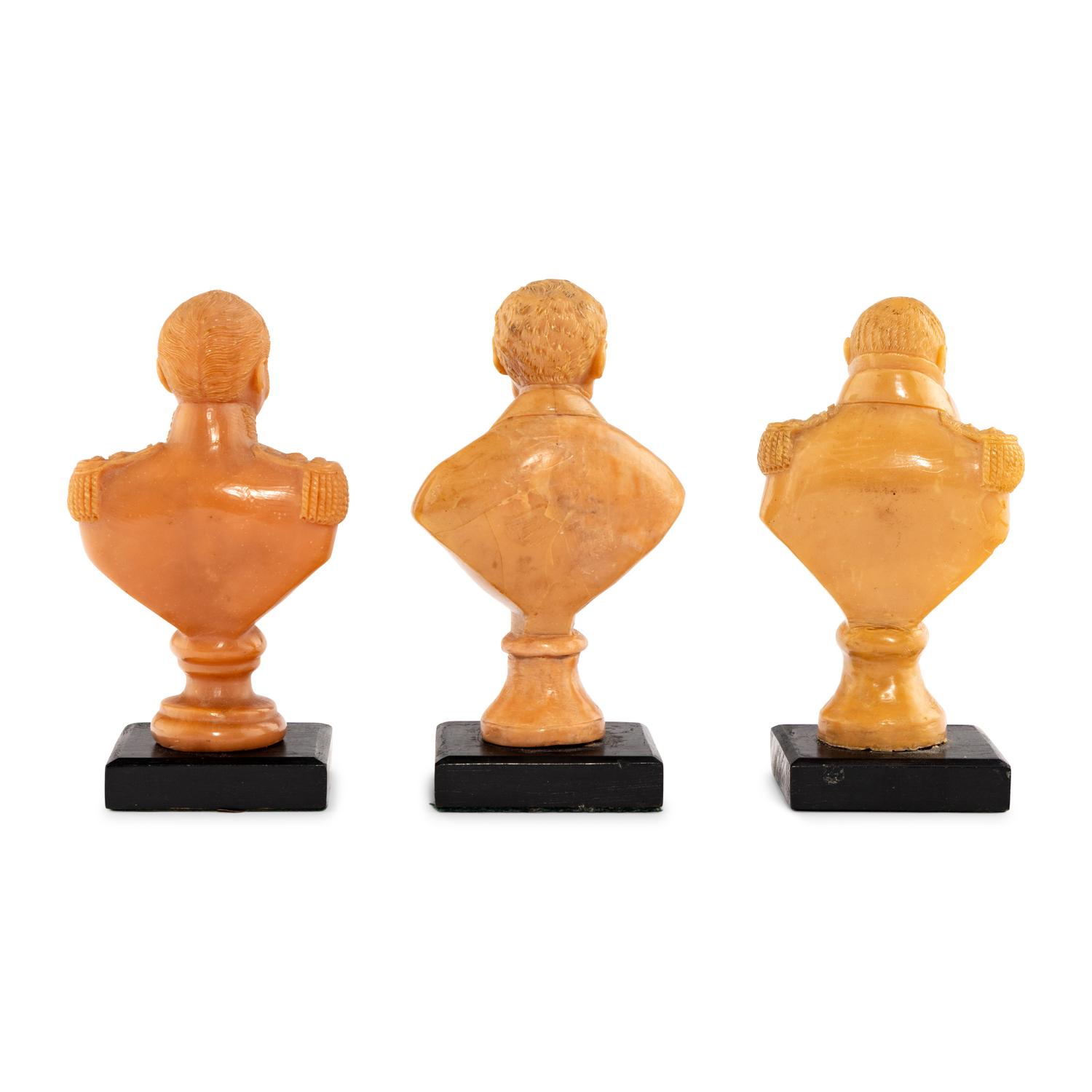 Three Wax Portrait Busts
