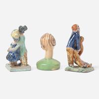 Wiener Werkstätte (Austrian, active 1903-1932) Two Ceramic Figures, Vienna, Austria, early 20th century