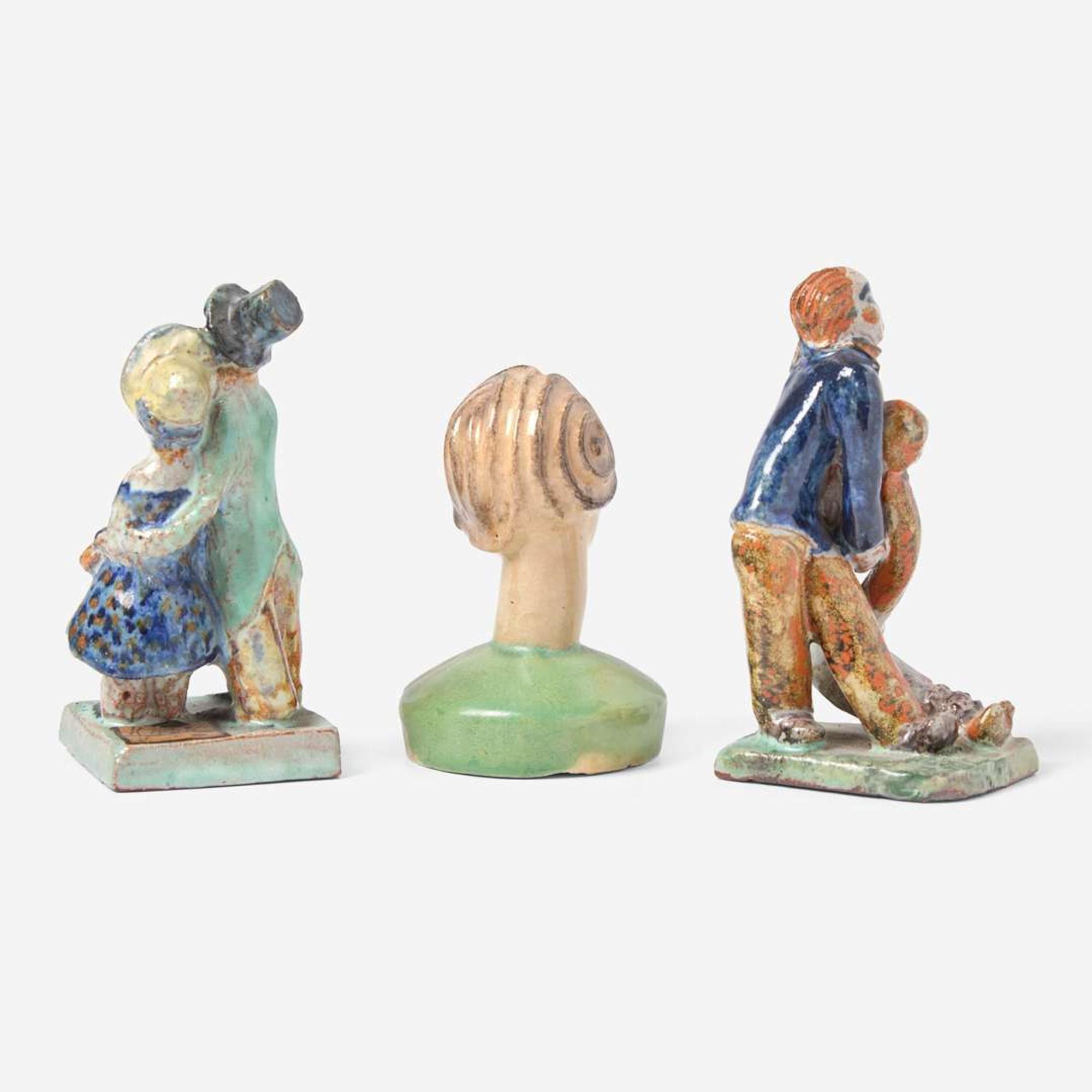 Wiener Werkstätte (Austrian, active 1903-1932) Two Ceramic Figures, Vienna, Austria, early 20th century