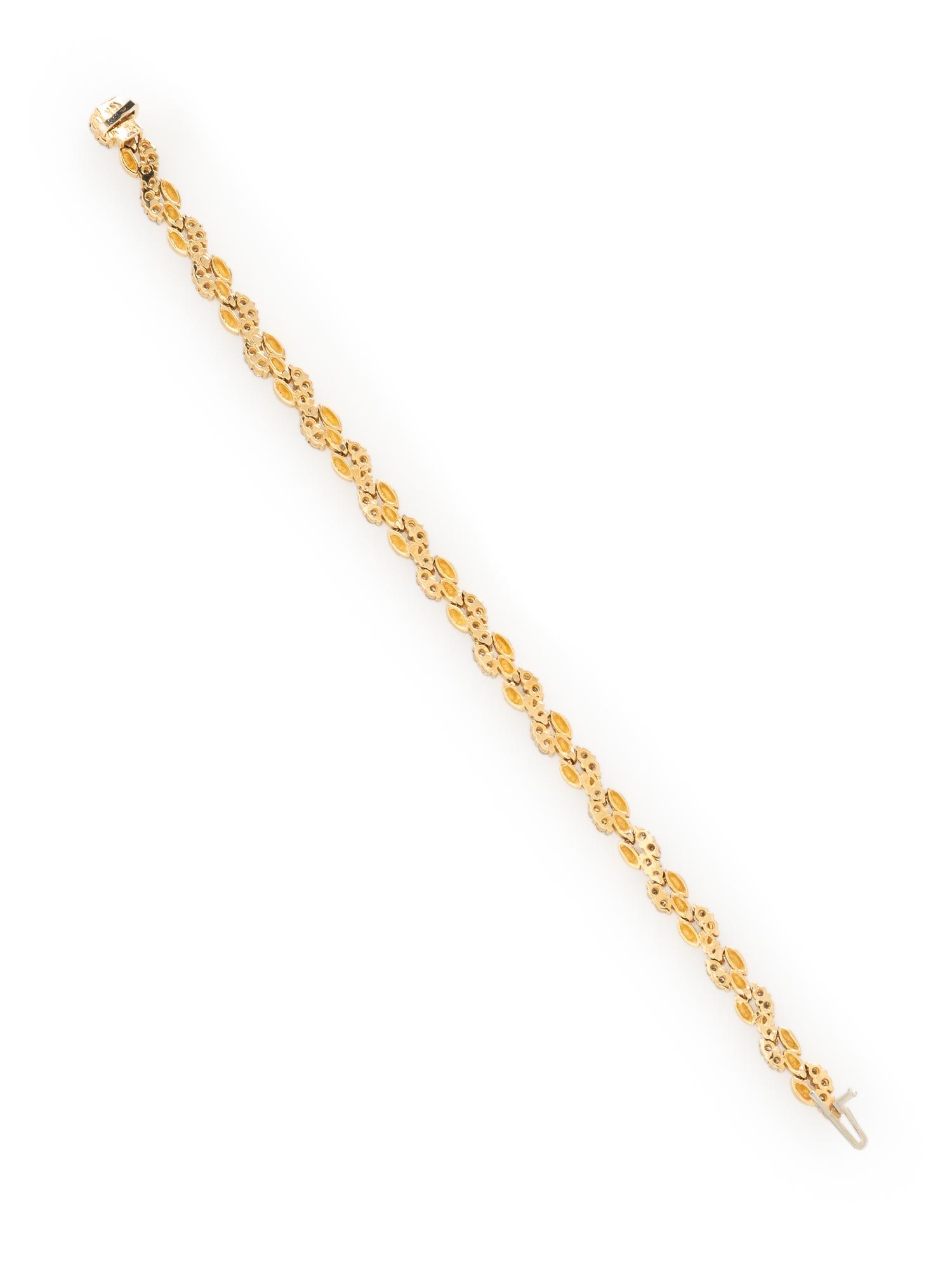 YELLOW GOLD AND DIAMOND BRACELET