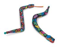 Two Carved and Polychrome Painted Folk Art Snakes