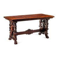 An Italian Renaissance Revival Figural Trestle Table