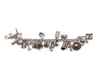 Silver Western Charm Bracelet