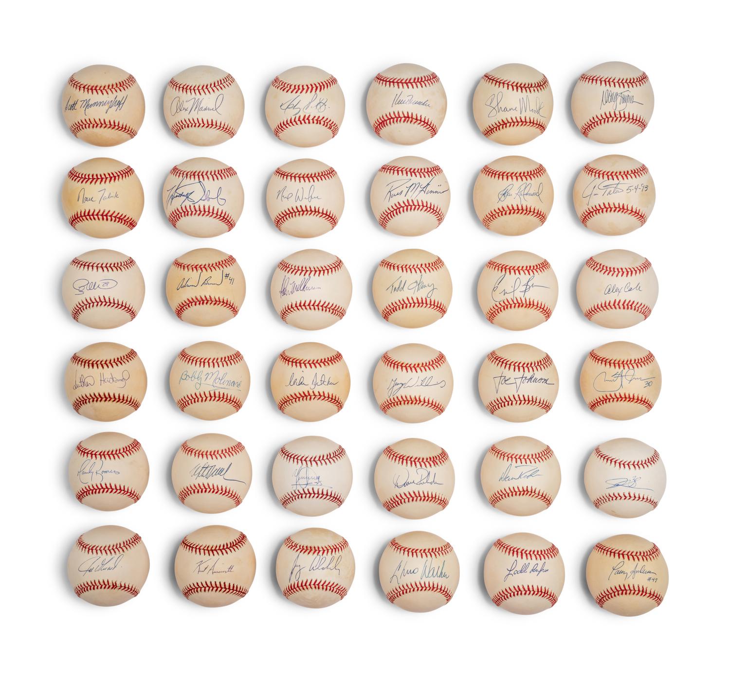 Bases Loaded Signed Autograph Baseball Group No. 64