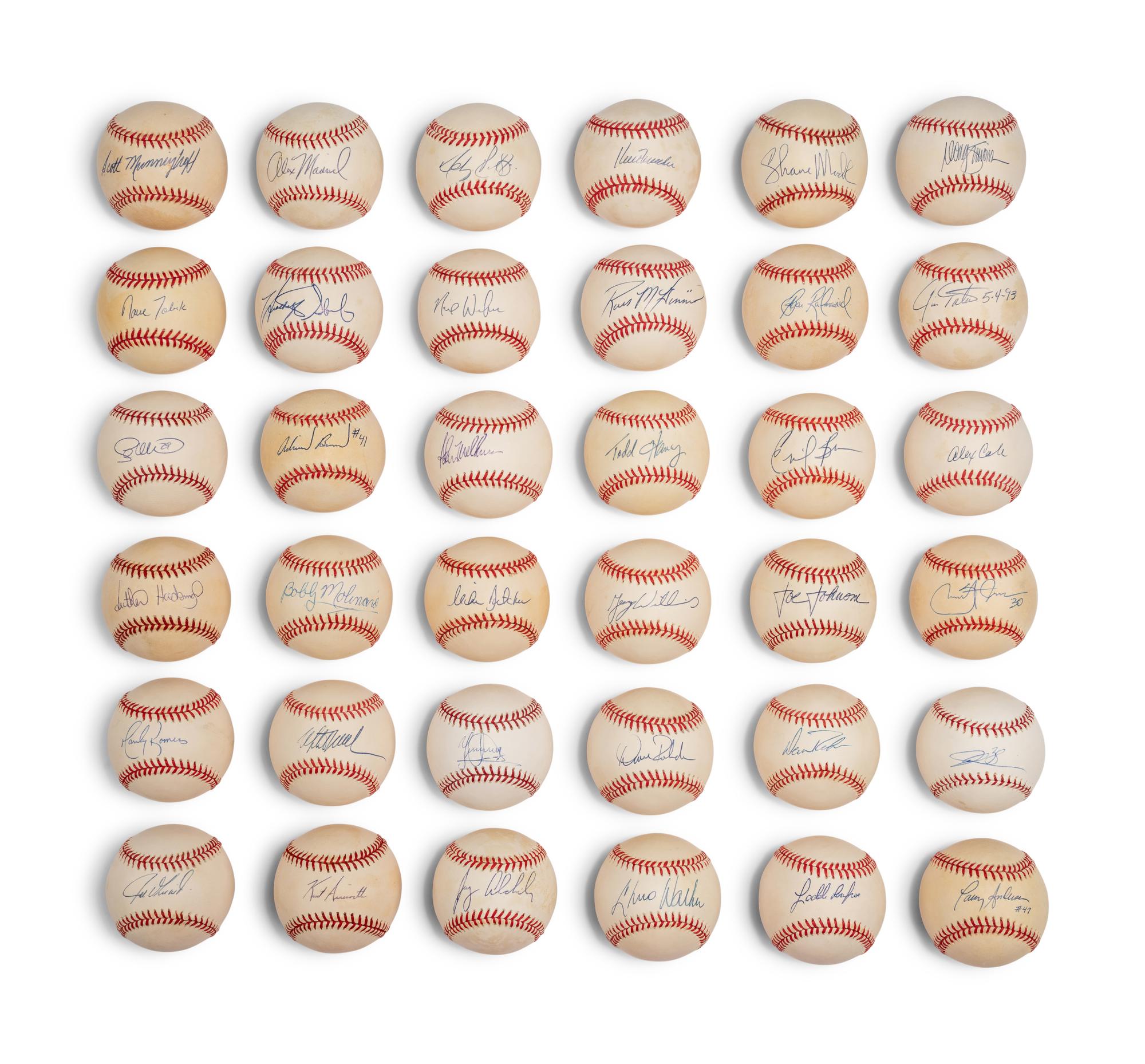 Bases Loaded Signed Autograph Baseball Group No. 64
