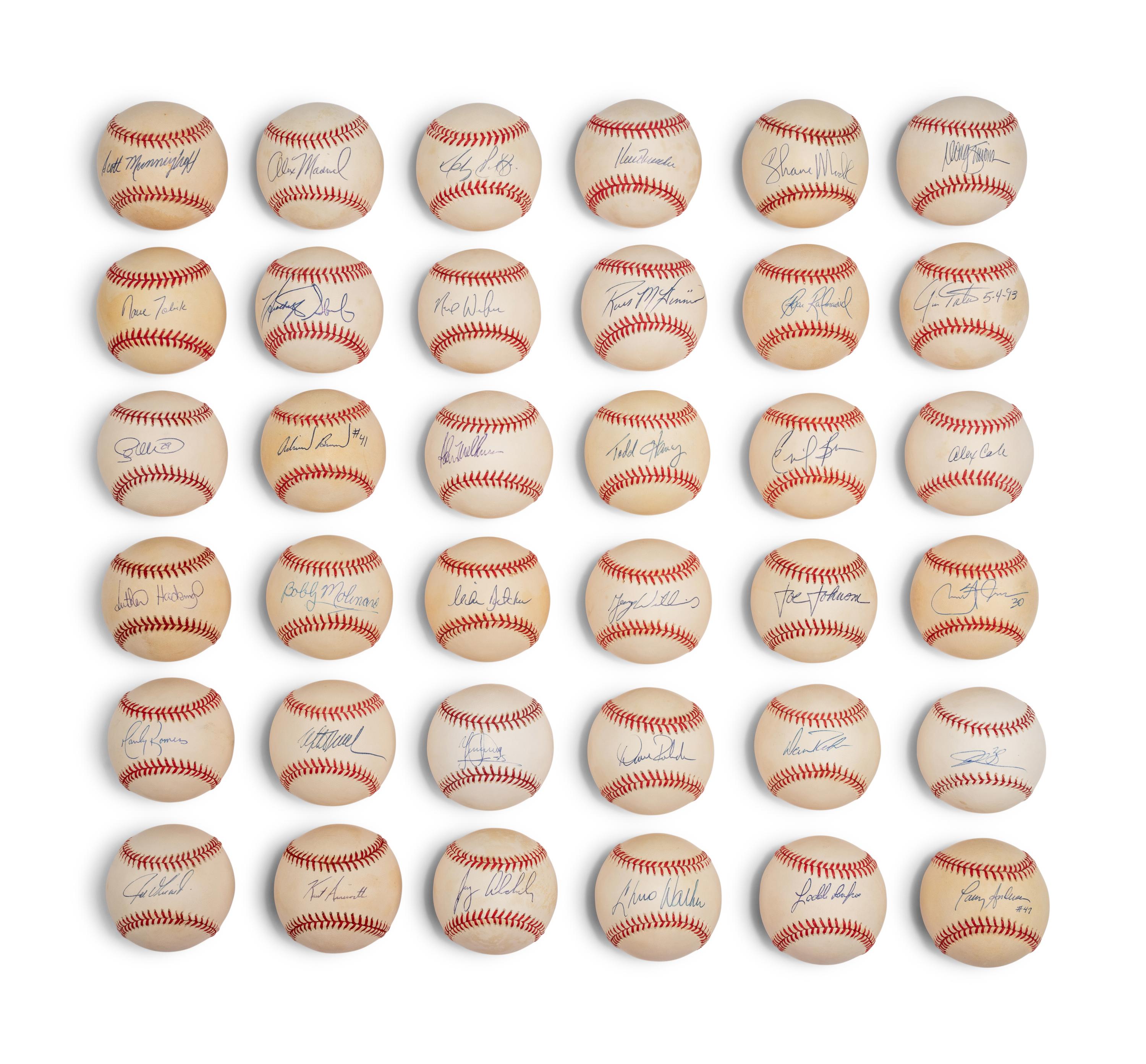 Bases Loaded Signed Autograph Baseball Group No. 64