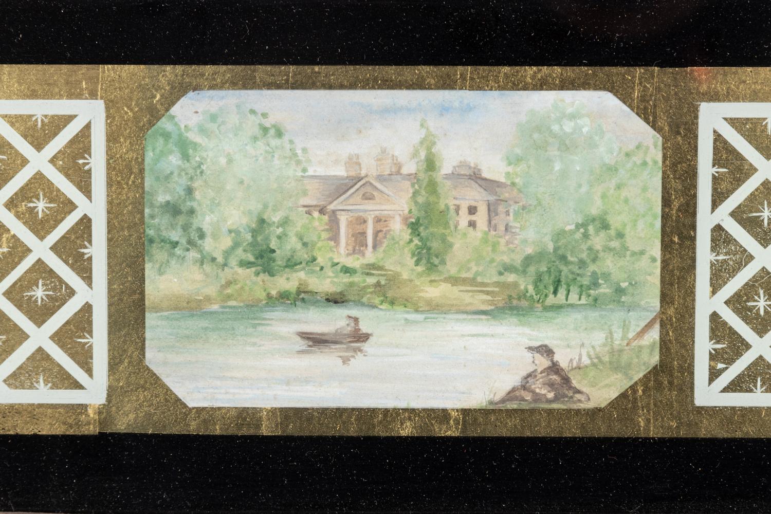 A Classical Giltwood and Églomisé Mirror