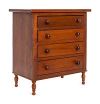 A Miniature Federal Maple and Poplar Chest of Drawers
