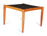 A Contemporary Glass-Inset Game Table