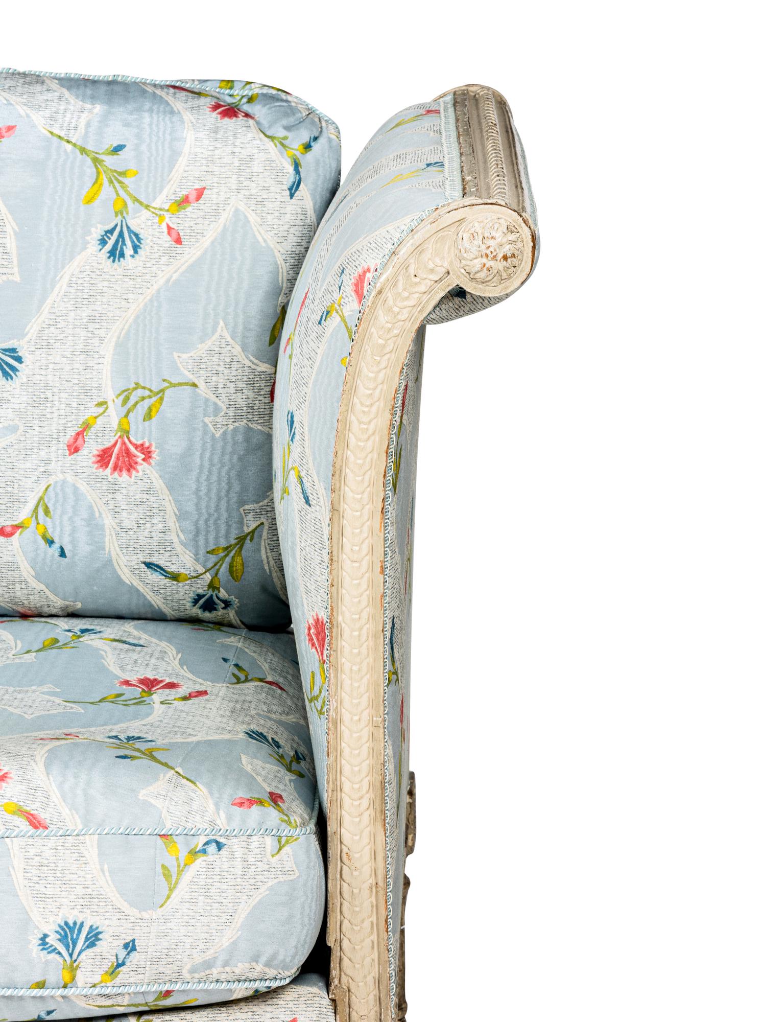 A Louis XVI Cream-Painted Lit du Jour