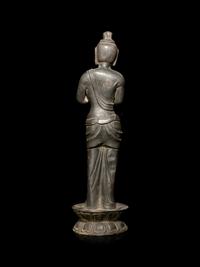 A Pewter Figure of a Standing Bodhisattva