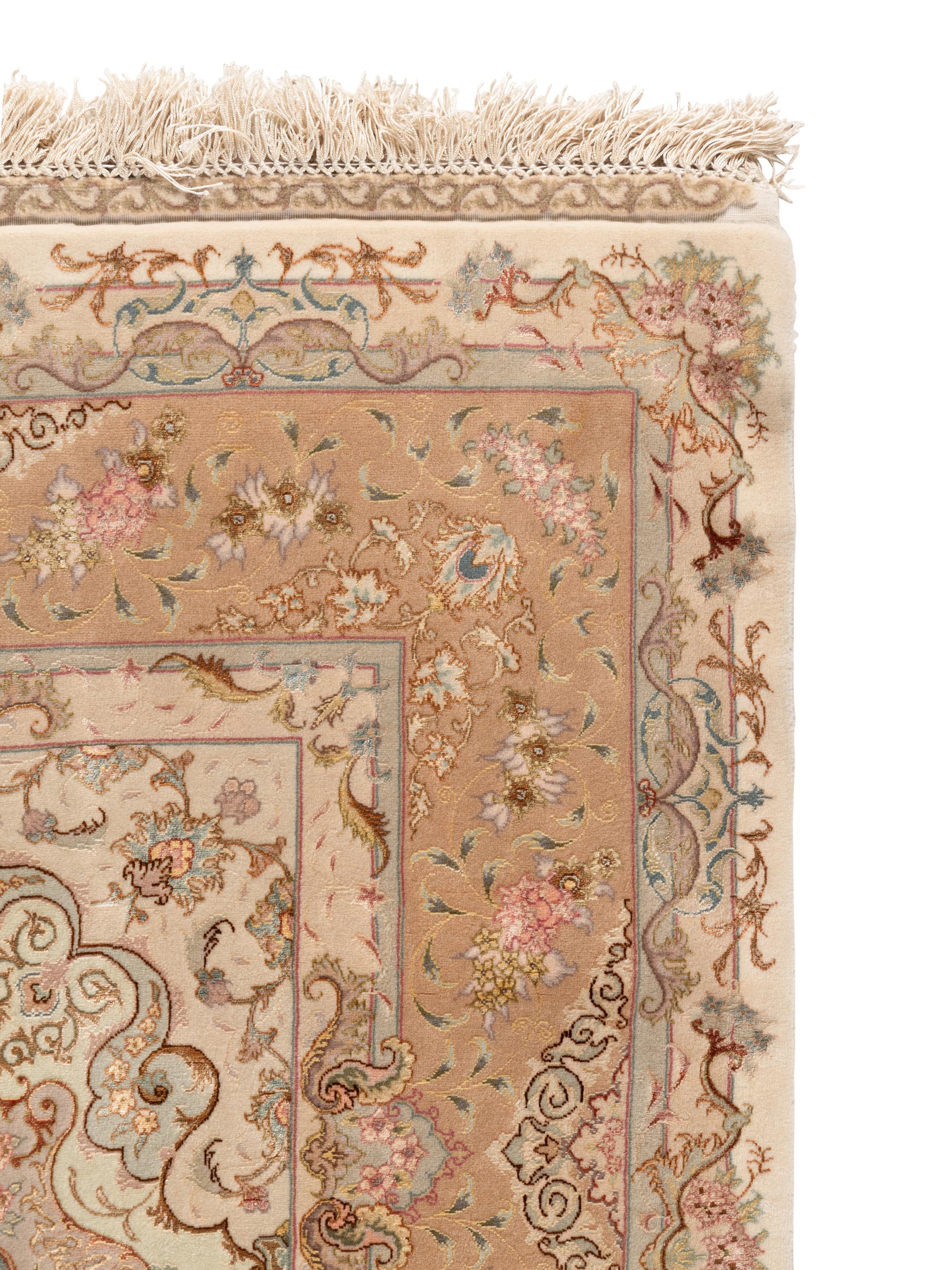 A Qom Silk Rug