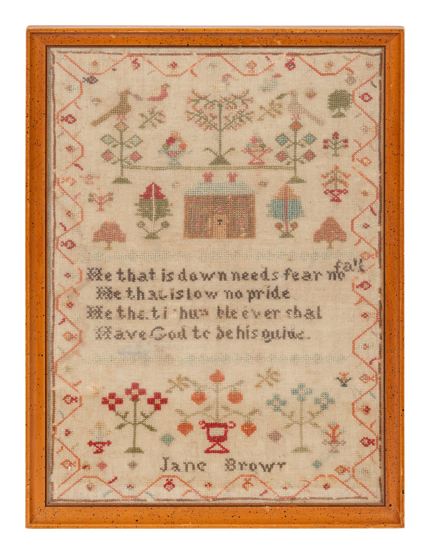 Seven Needlework Embroidered Schoolgirl's Samplers