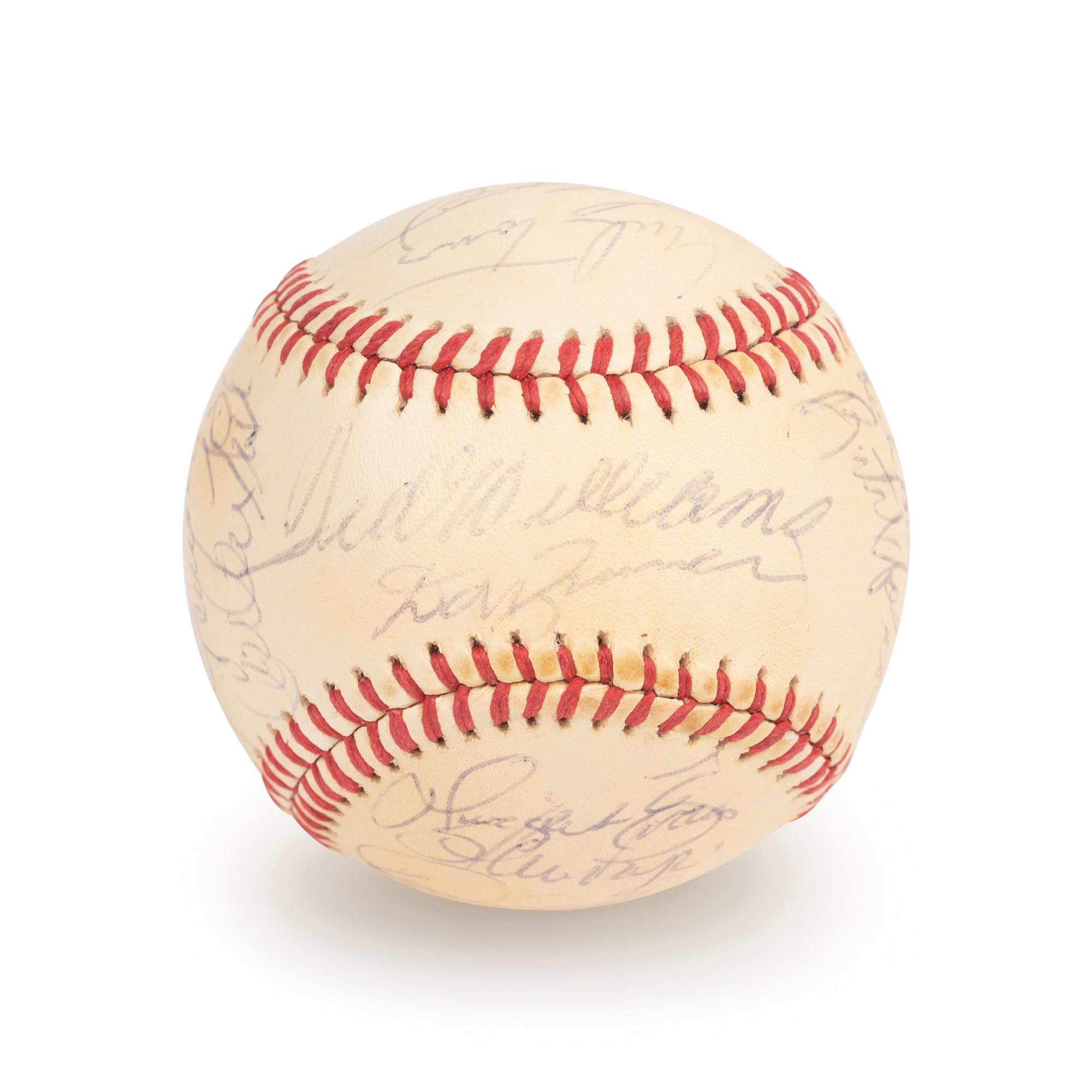 A 1979 Boston Red Sox Team Signed Autograph Baseball with 20 Signatures Including Ted Williams (Beckett Authentication Services BAS Certified),
