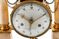A Louis XVI Style Gilt-Bronze-Mounted Bisque and Marble Mantel Clock — THE DIAL INSCRIBED CORNIQUER, ST. HONORE, 19TH CENTURY